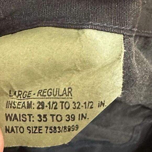 Black Cargo Utility Tactical Loose Fit Casual Relaxed Straight Leg Pants - Picture 4 of 6